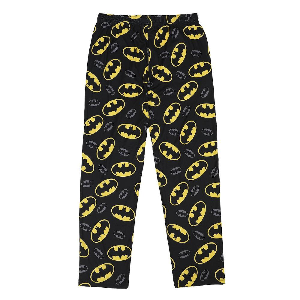 Men's Adult Batman Black Sleep Pants - Gotham Knight Comfort for Superhero Fans- Large Product Image