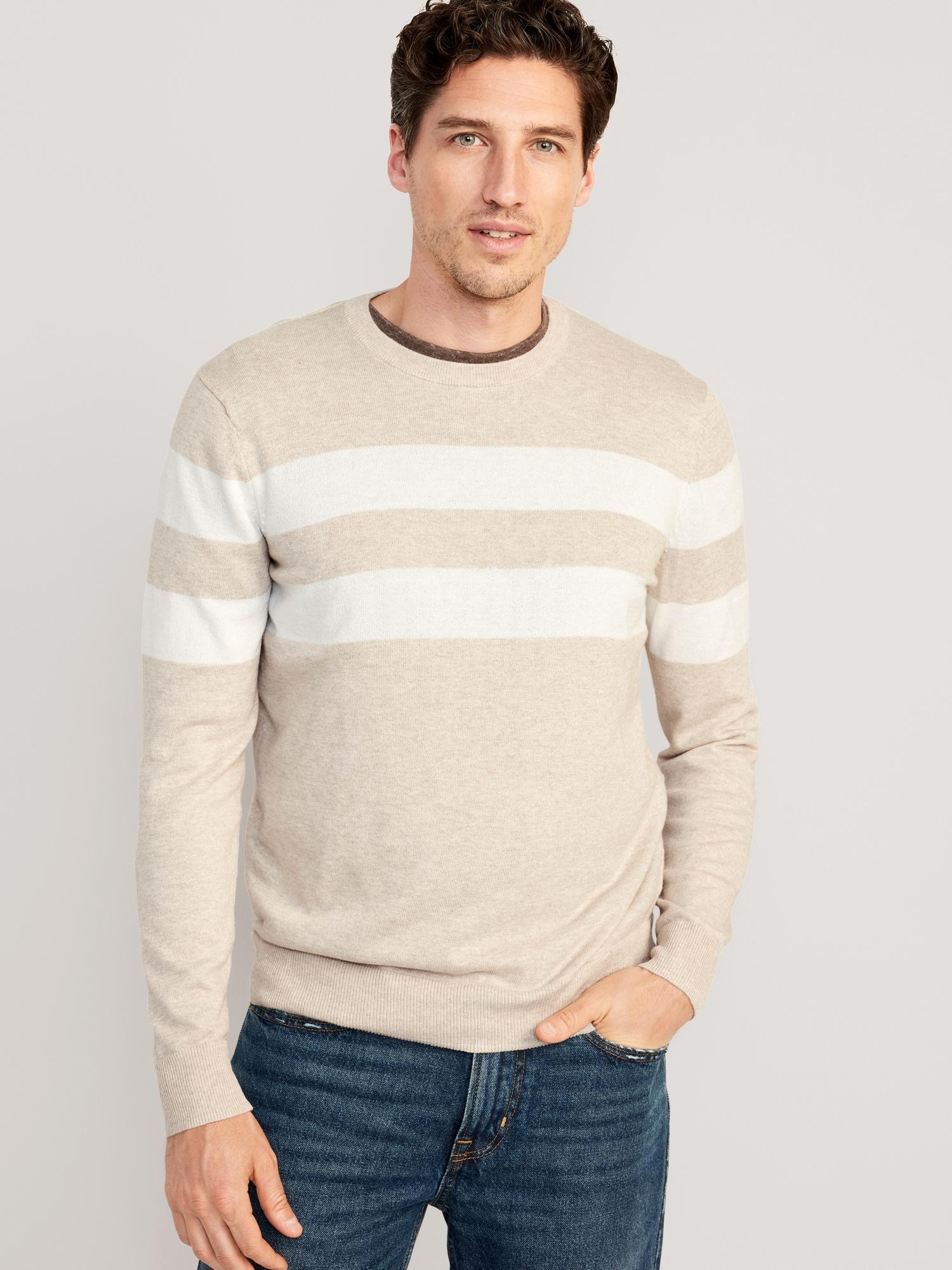 Striped Crew-Neck Sweater Product Image