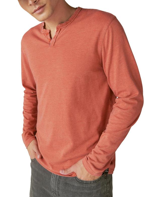 Lucky Brand Mens Long Sleeve Burnout Notch Shirt Product Image