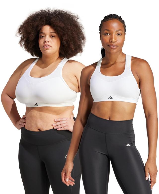 adidas TLRD Impact Training High-Support Bra White 3X C-D Womens Product Image