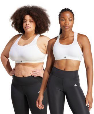 adidas TLRD Impact Training High-Support Bra White 3X C-D Womens Product Image