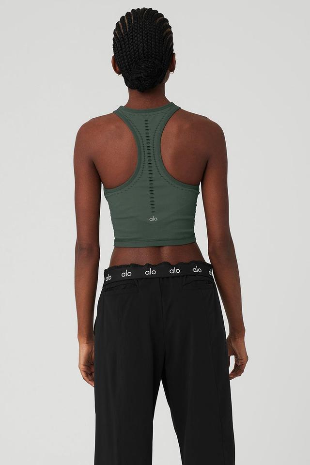 Seamless Open Air Racerback Tank - Dark Cactus Product Image