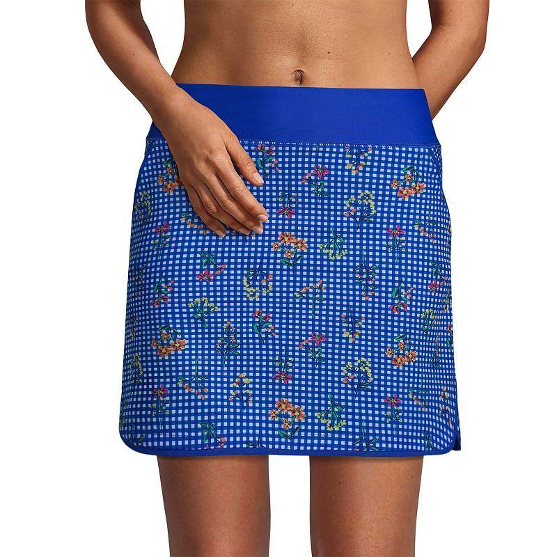 Womens Lands End Quick Dry Active Swim Skort Dark Blue Product Image