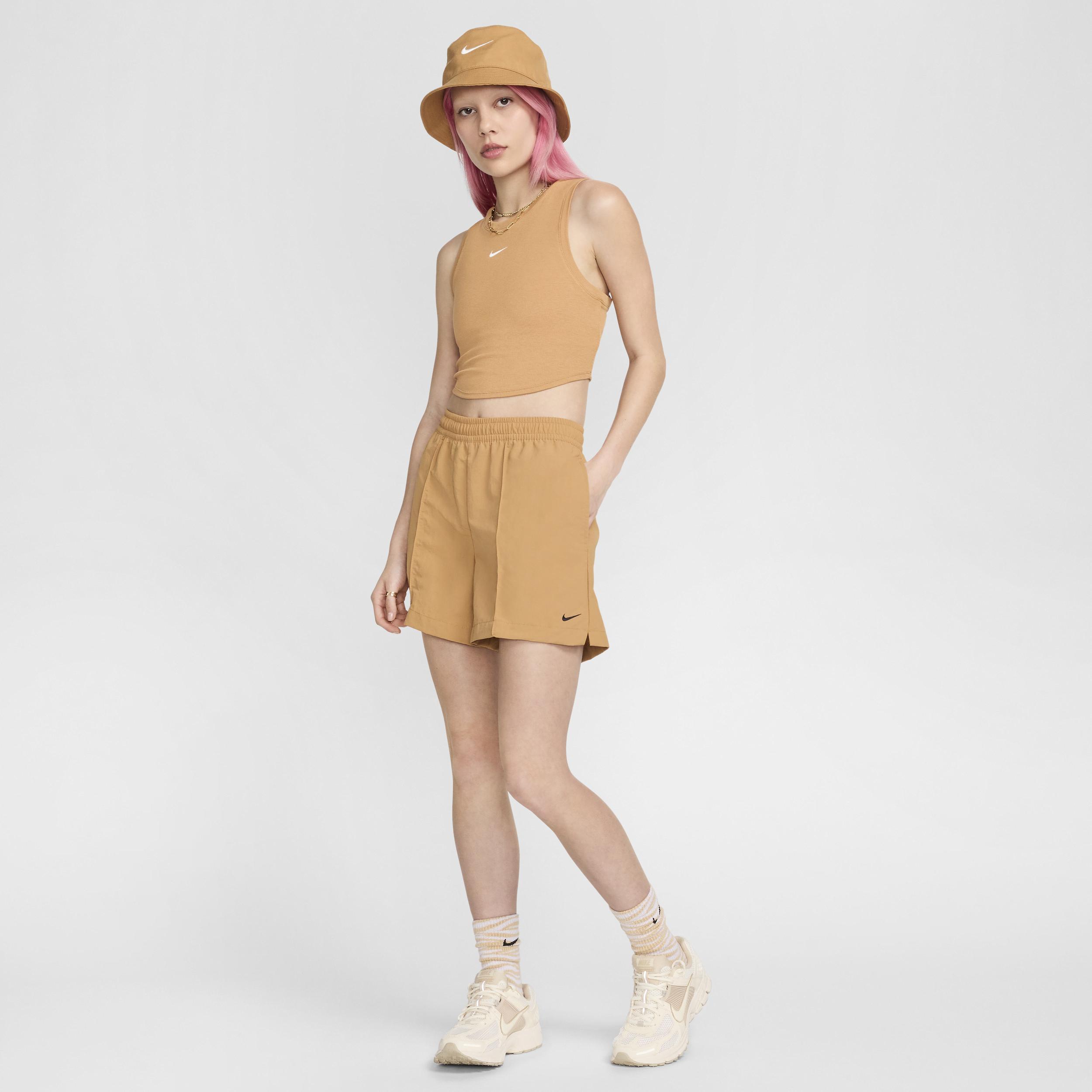 Nike Womens Essential Rib Crop Tank - Flax/Sail product image