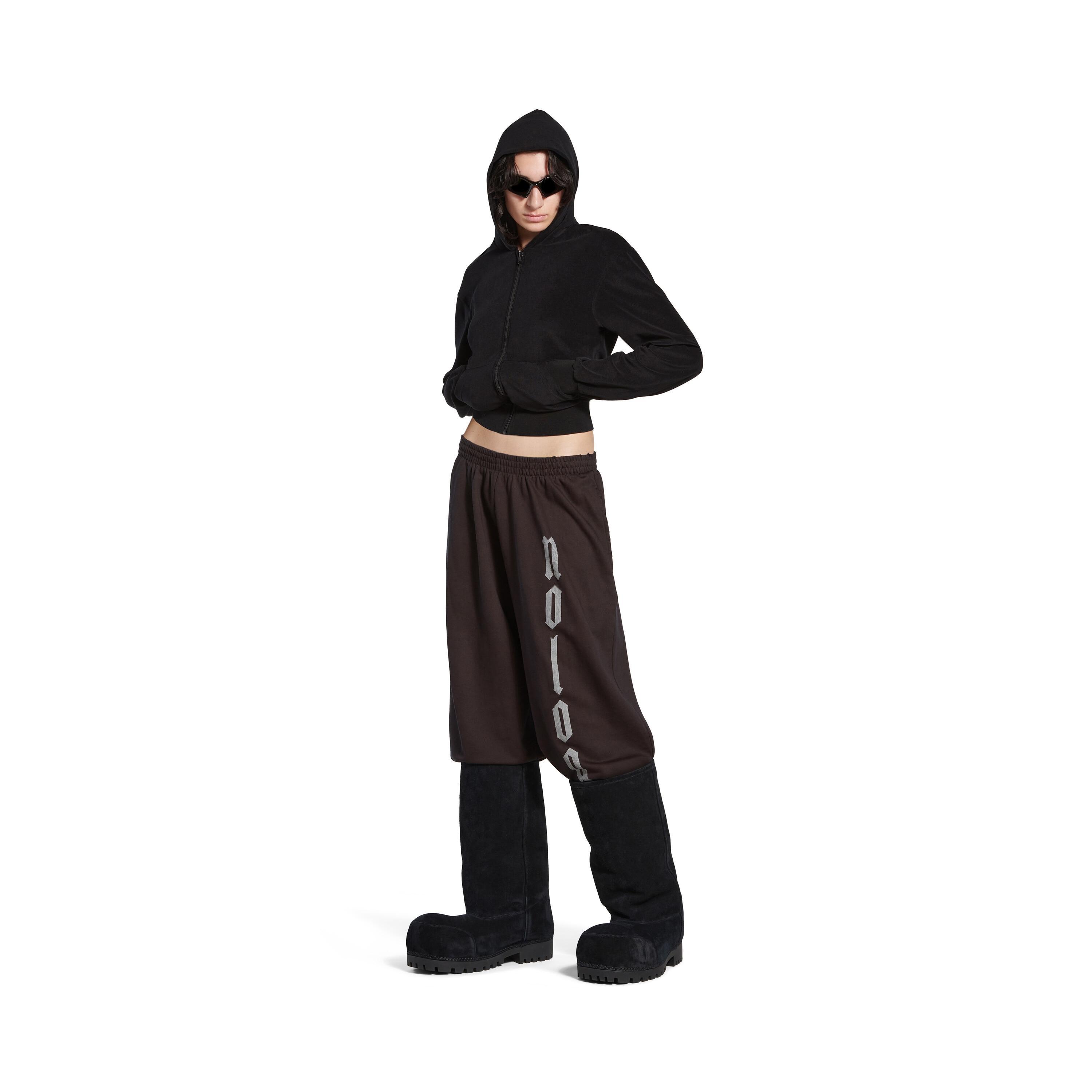 Nologo Baggy Sweatpants in Black/grey Product Image