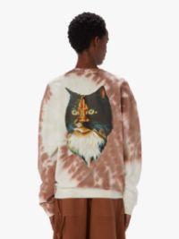 TIE -DYE SWEATSHIRT WITH CAT PRINT in brown | JW Anderson US  Product Image