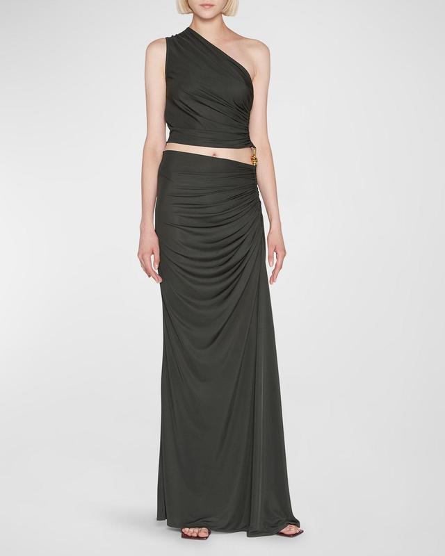 Womens Knotted One-Shoulder Gown Product Image