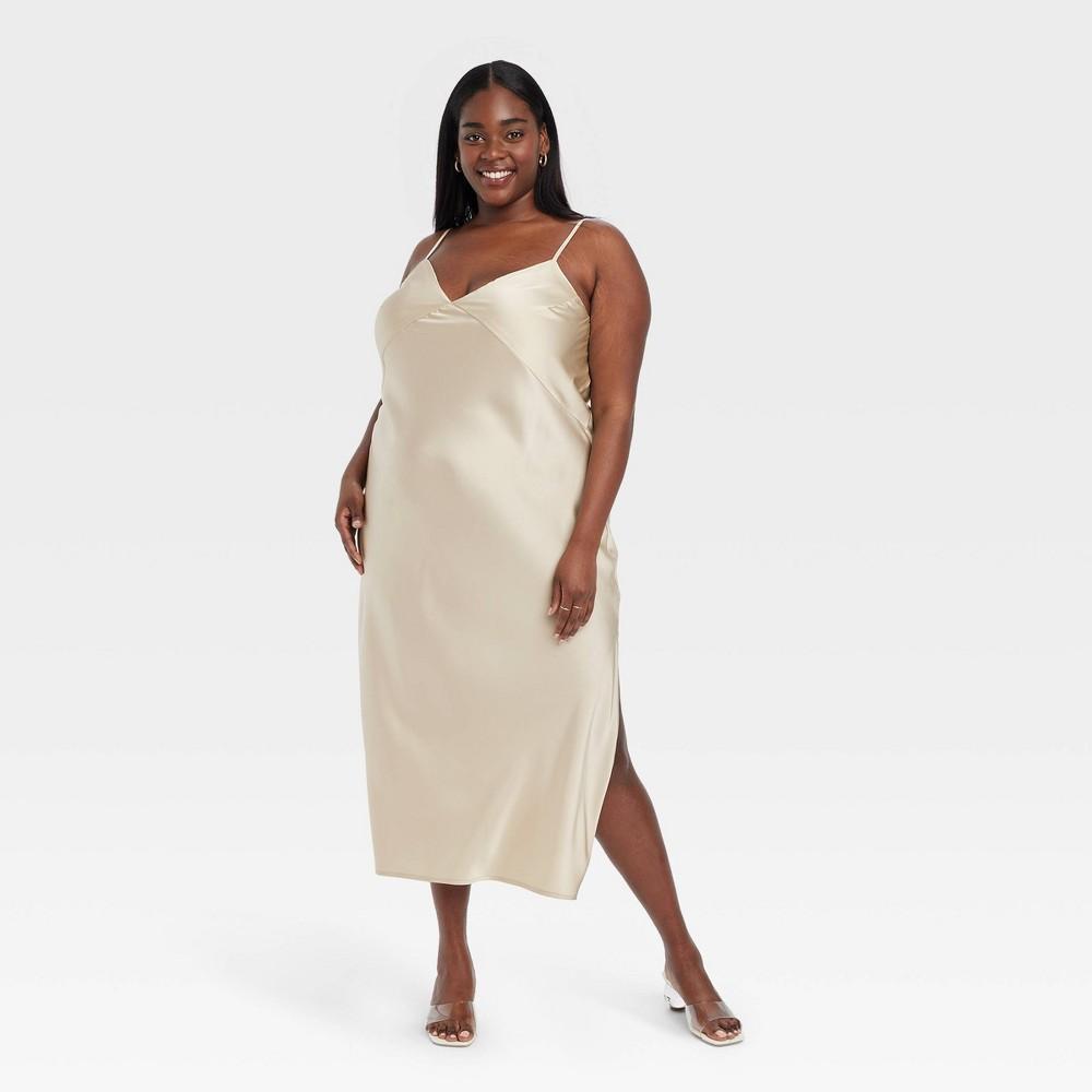 Womens Maxi Slip Dress - A New Day Cream XXL Product Image