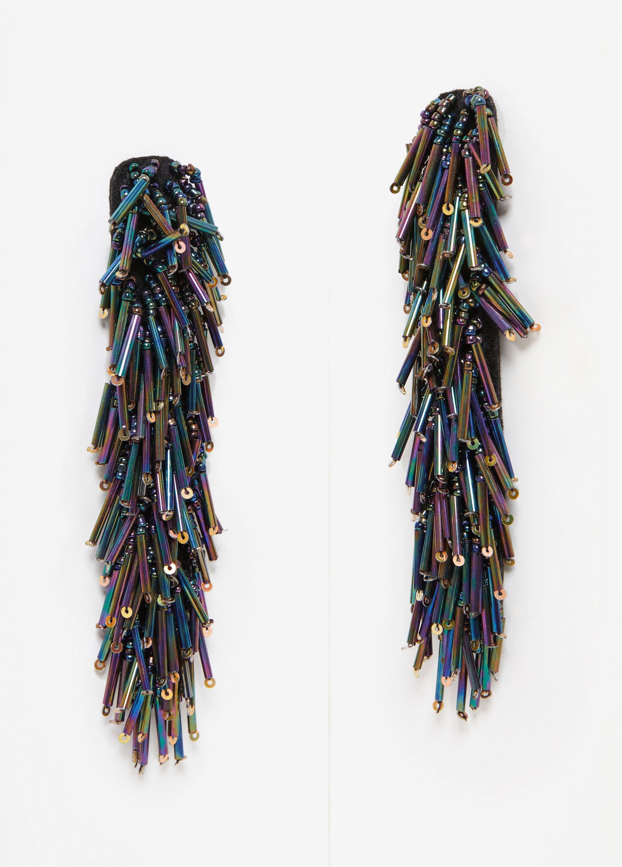 Plus Size Fringed Beaded Earrings Ashley Stewart Product Image