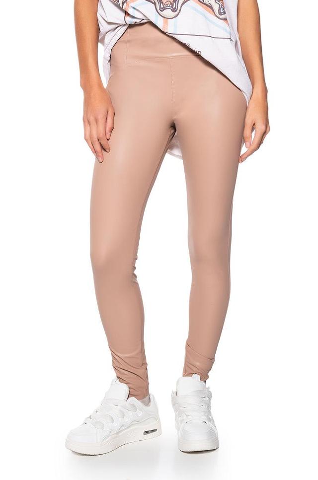 RIO HIGH RISE LEGGING WITH 4 WAY STRETCH IN BEIGE Product Image