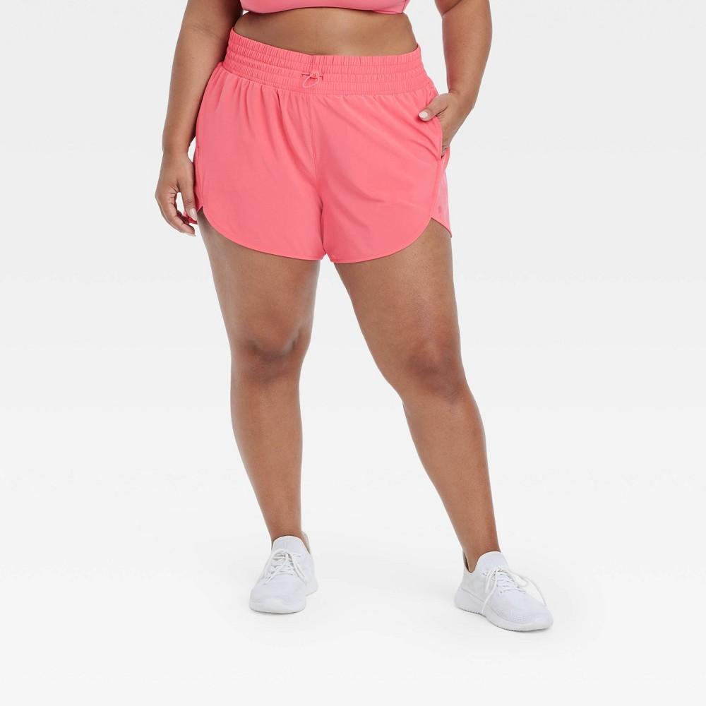 Womens Active Light High-Rise Shorts 3 - All In Motion Coral 3X Product Image