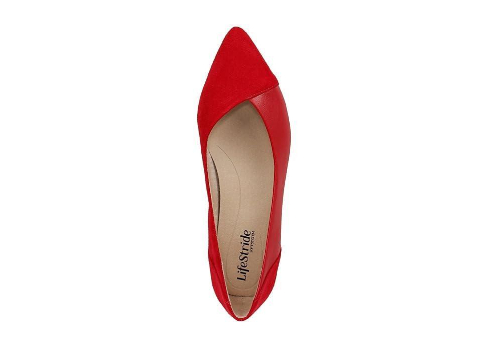 LifeStride Promise Womens Pointed Toe Flats Red Red Product Image