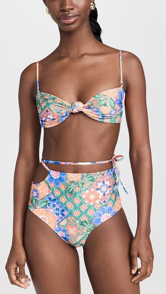 Agua Bendita Lucille Tile Bikini Top | Shopbop Product Image