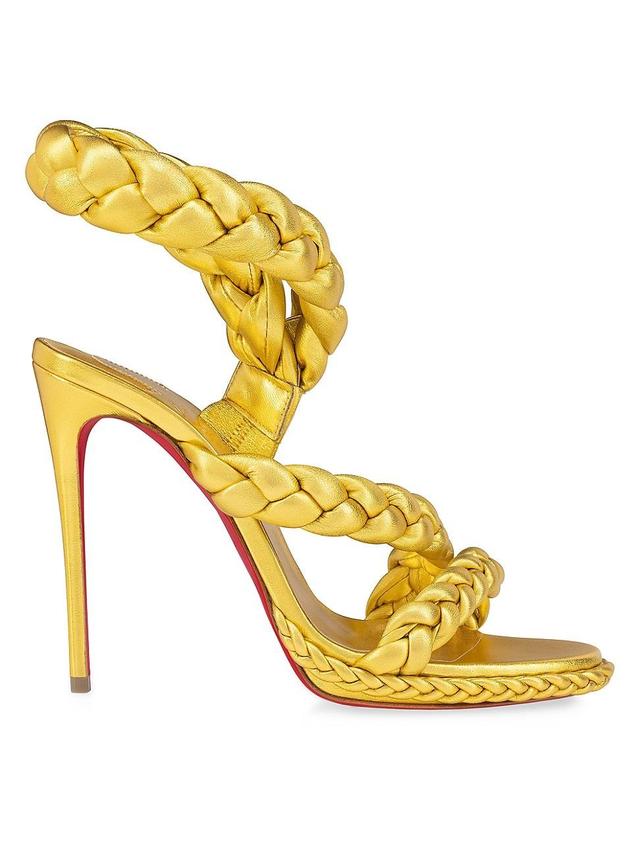 Womens Christian Louboutin x Idris Elba Fatima 120MM Iridescent Leather Sandals Product Image