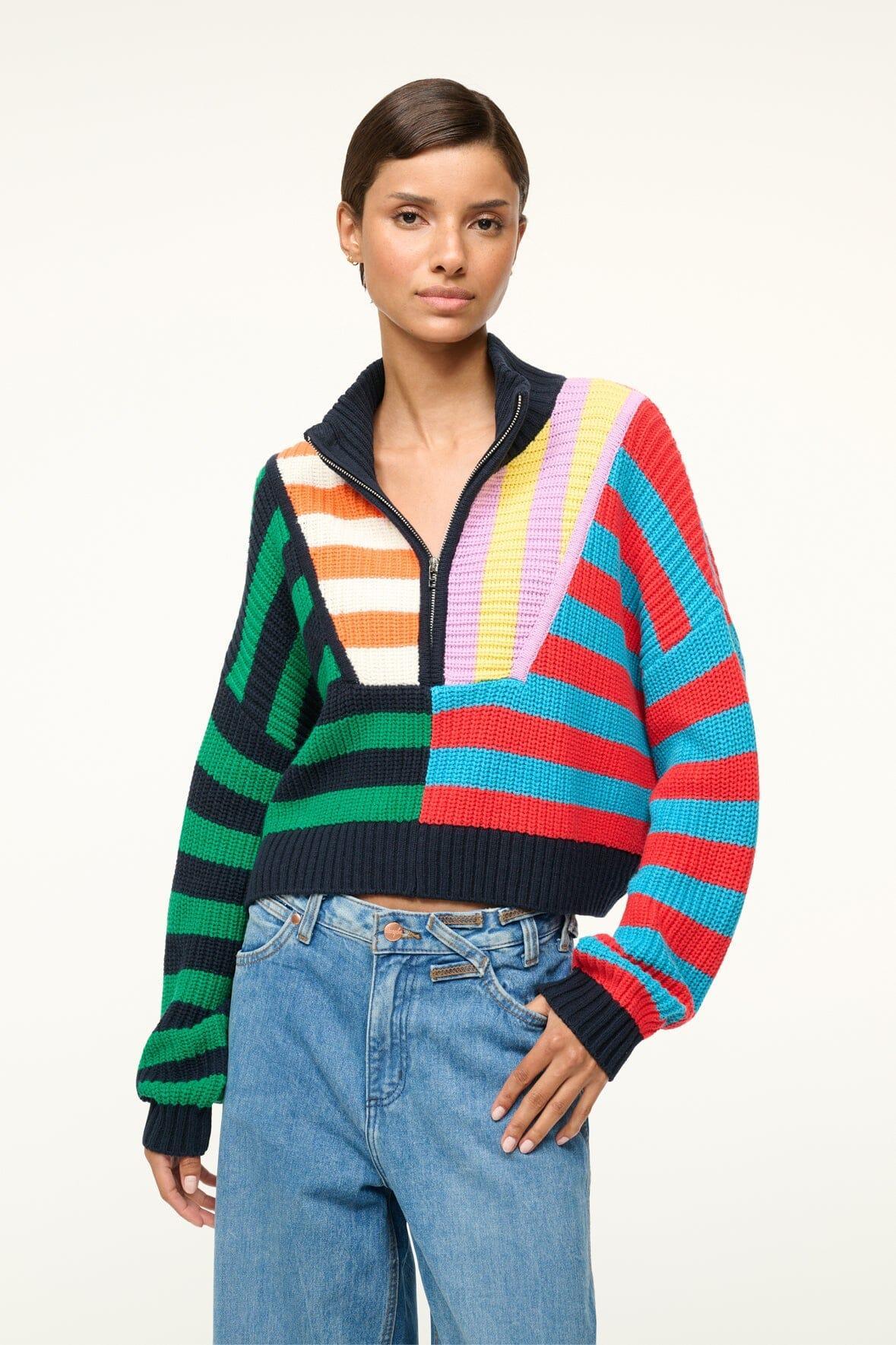 CROPPED HAMPTON SWEATER | CABANA STRIPE MULTI product image