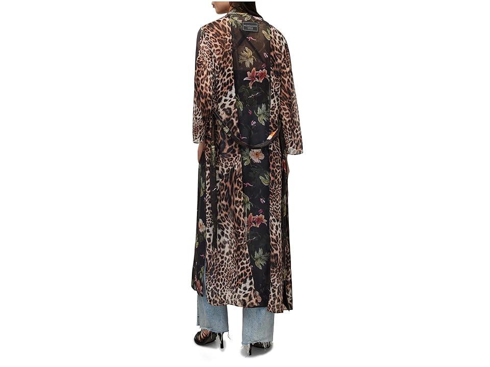 AllSaints Elsa Viviana Kimono Animal Brown) Women's Clothing Product Image