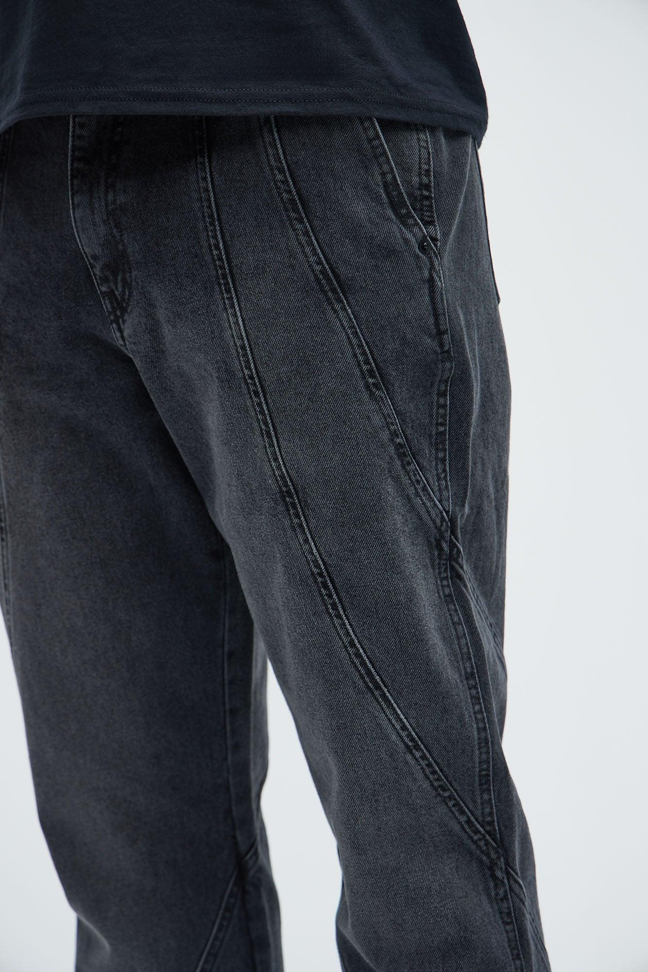 Reese Stacked Slim Flare Jeans - Black Wash Product Image