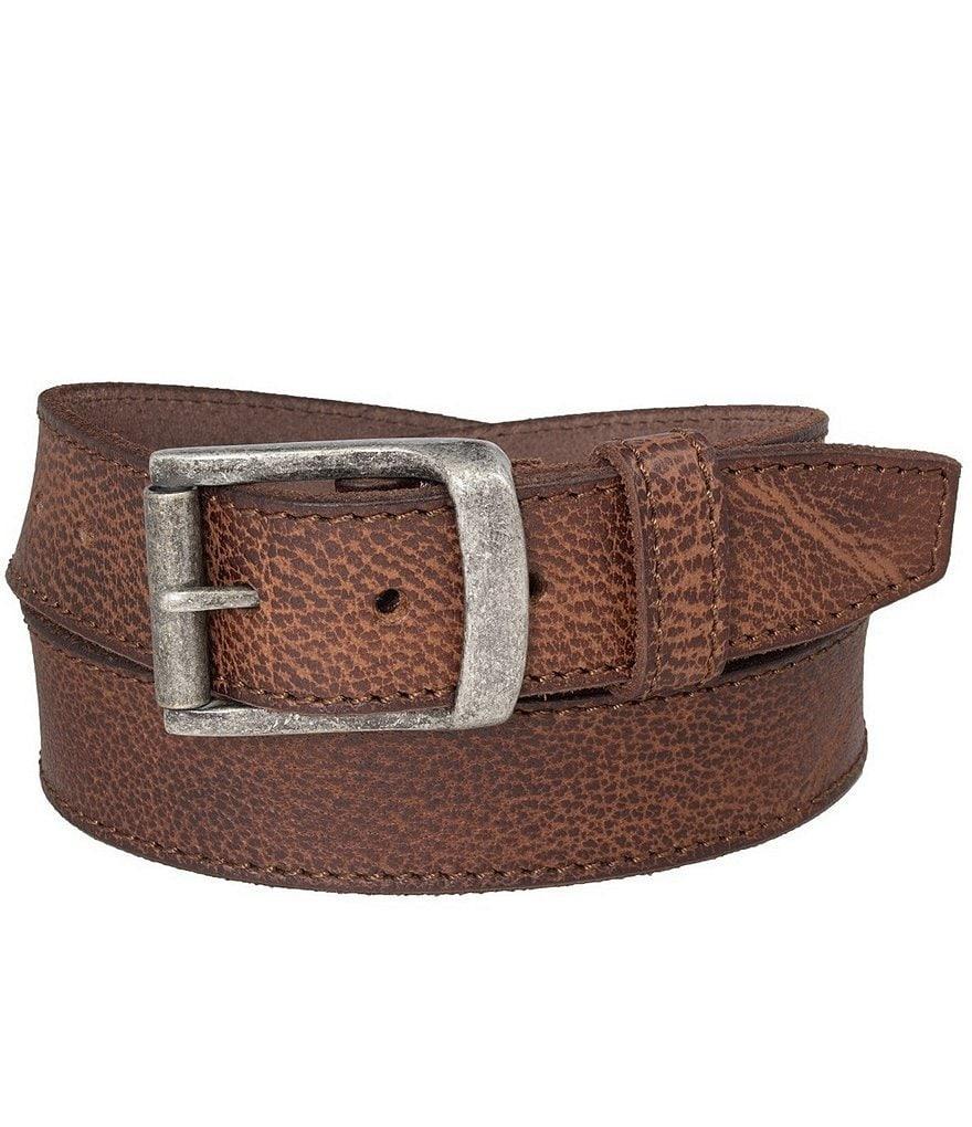 Silver Jeans Co. Two-Tone Vintage Contrast Stitched Leather Belt Product Image