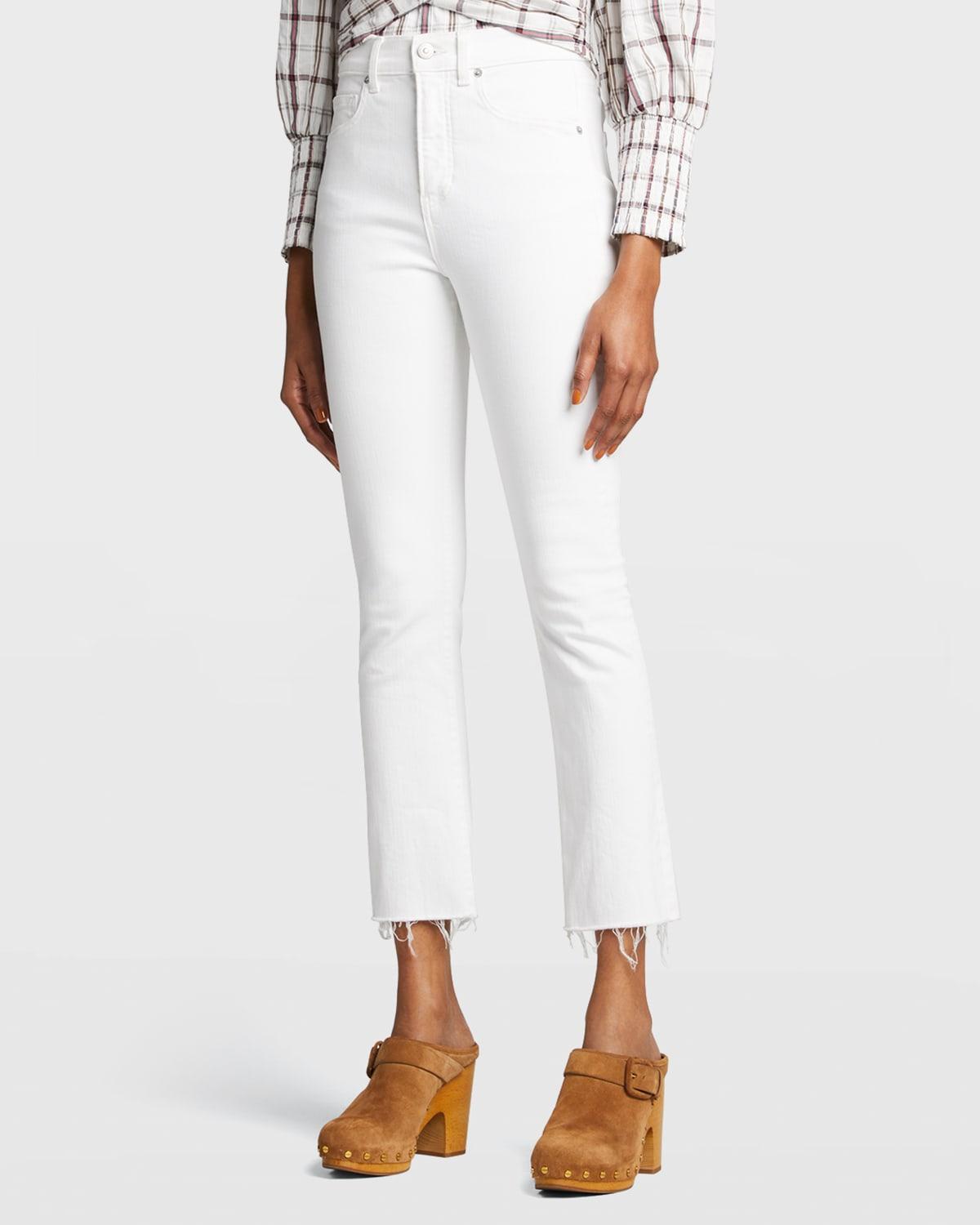 Carly Kick Flare Jeans with Raw Hem Product Image