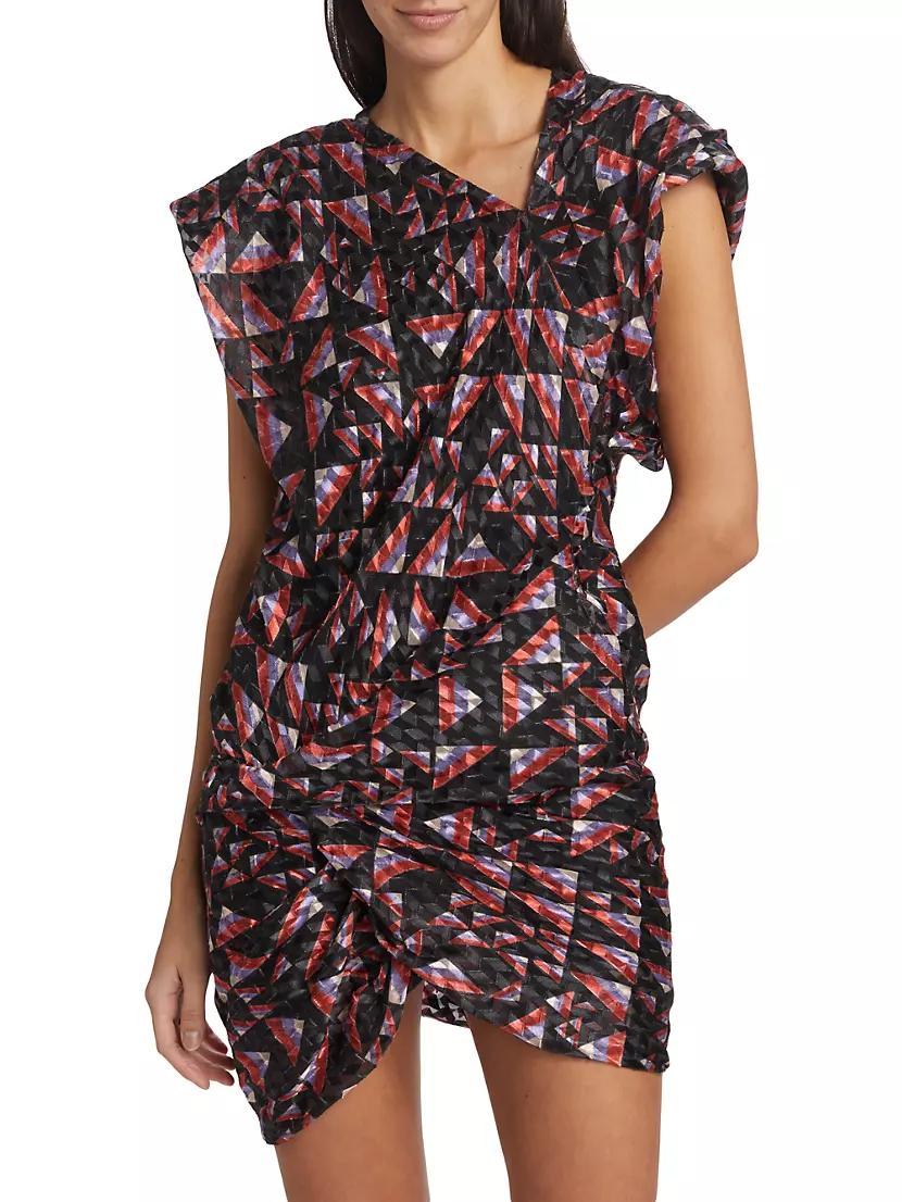 Khol Printed Silk-Blend Minidress Product Image