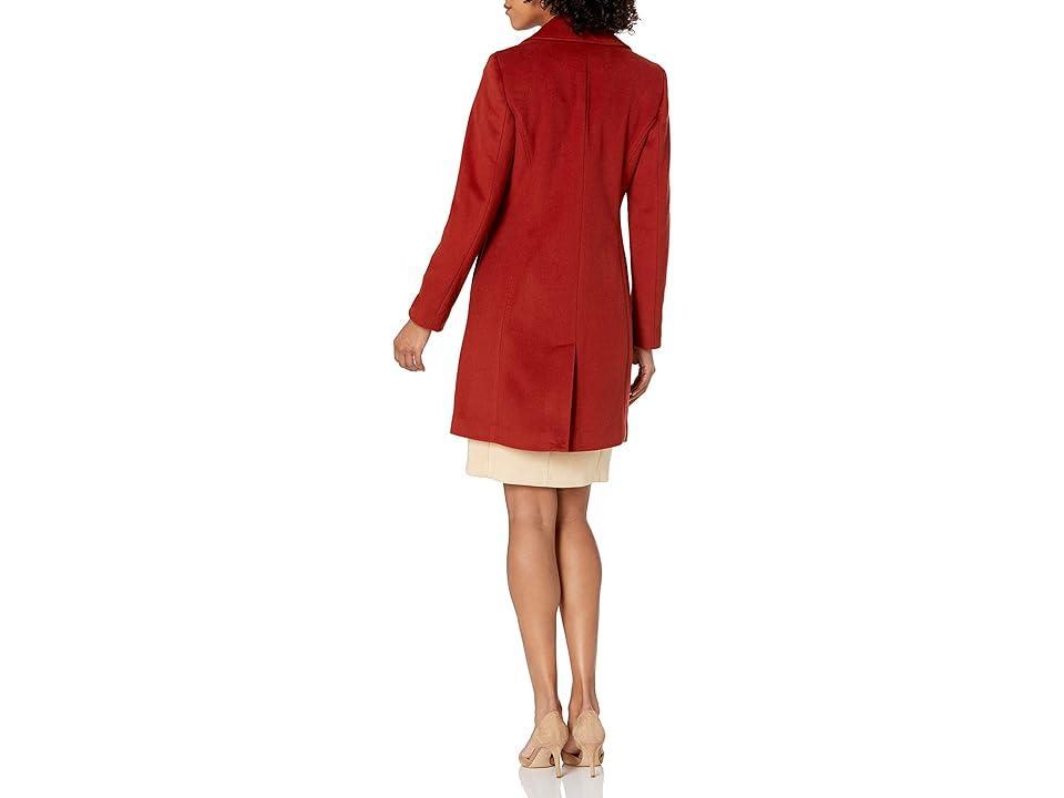 Calvin Klein Womens Single-Breasted Wool Blend Coat Product Image