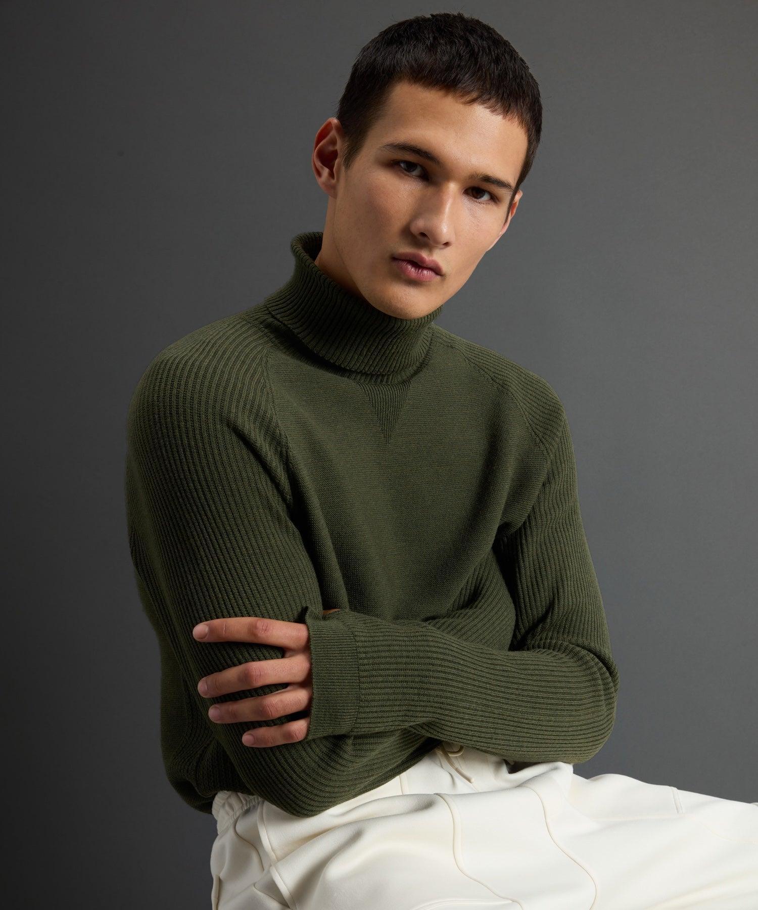 Todd Snyder X Woolrich Technical Merino Turtleneck in Olive Product Image