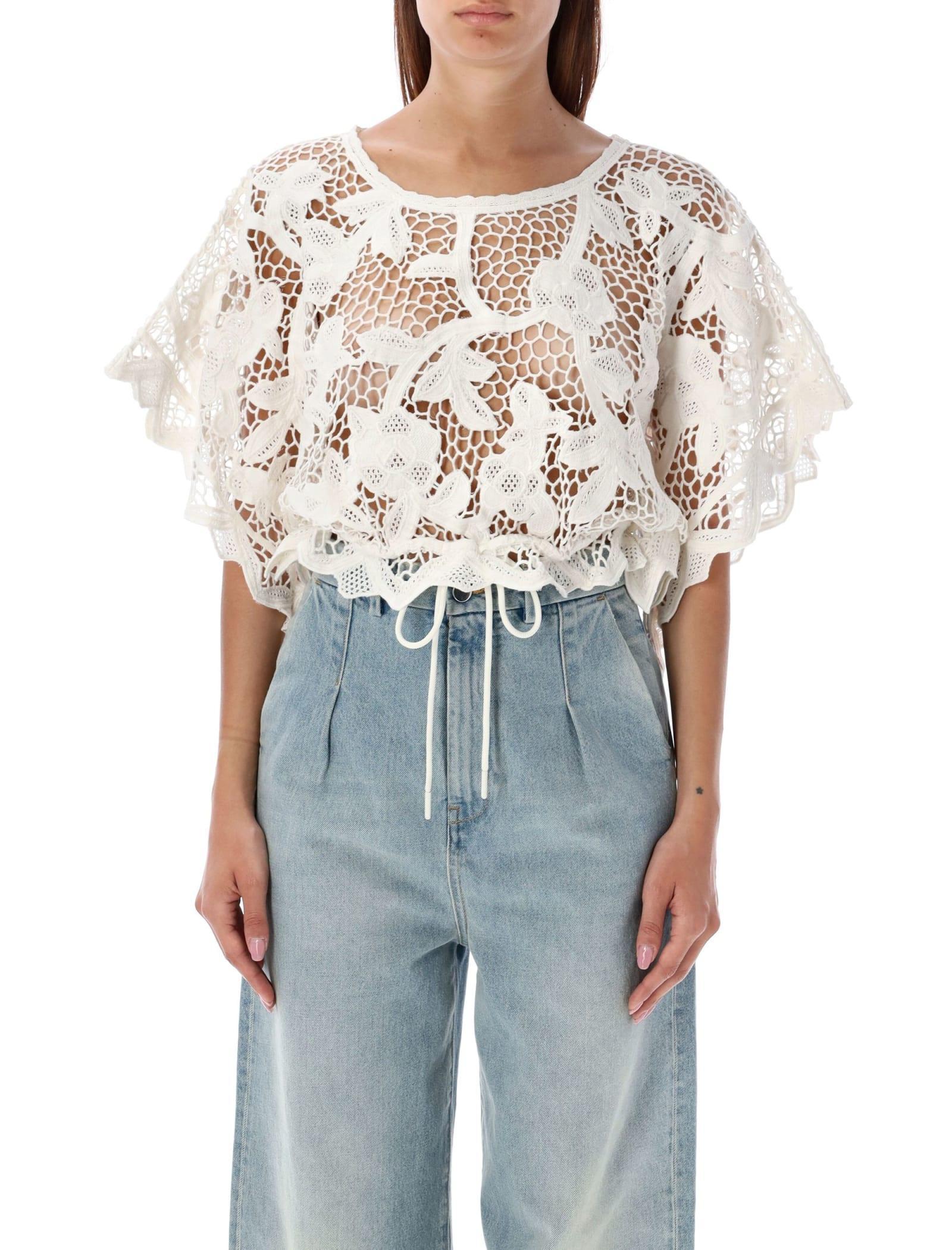 ZIMMERMANN Crochet Top In Grey Product Image