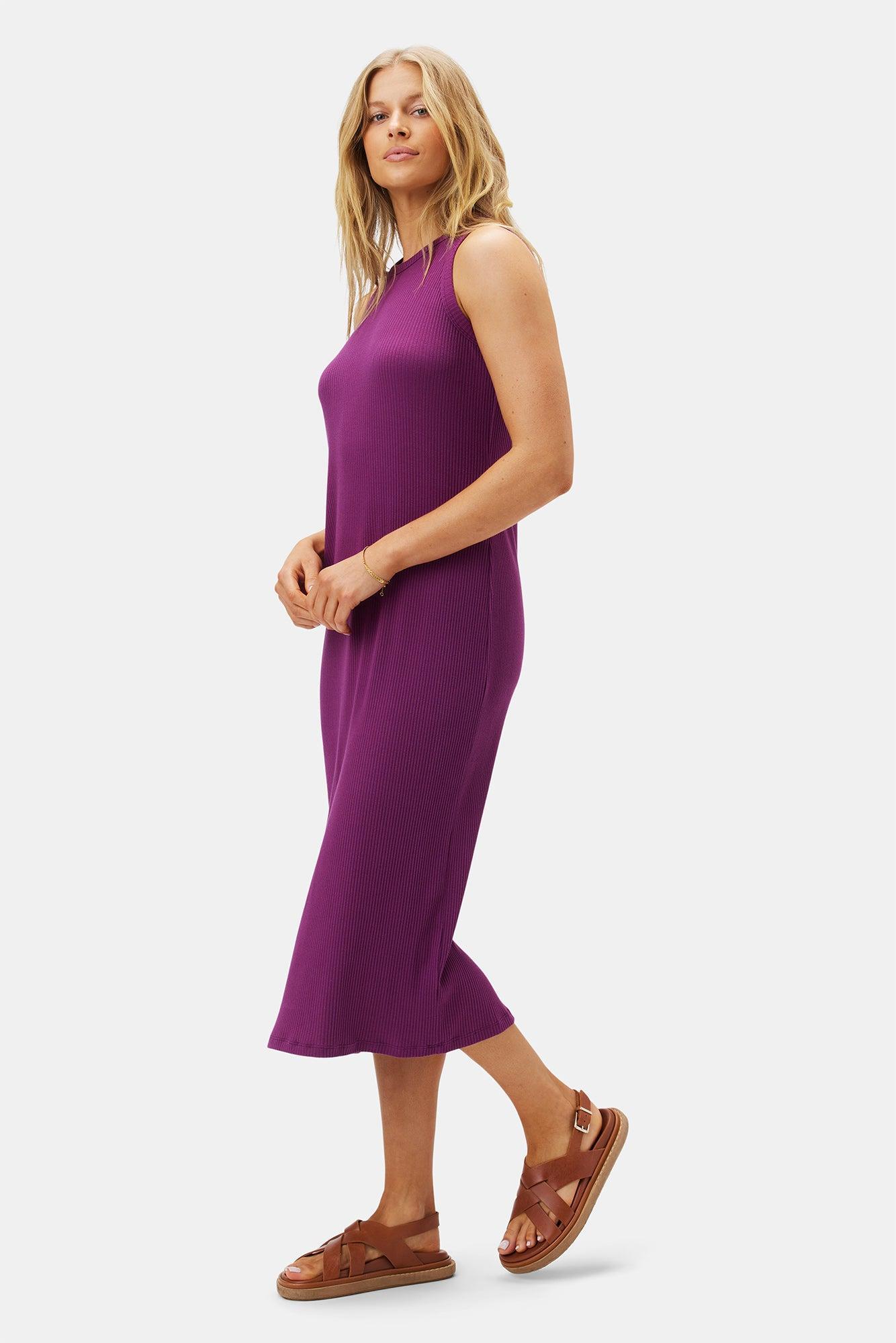 Brantley Paris Rib Dress - Mulberry Product Image