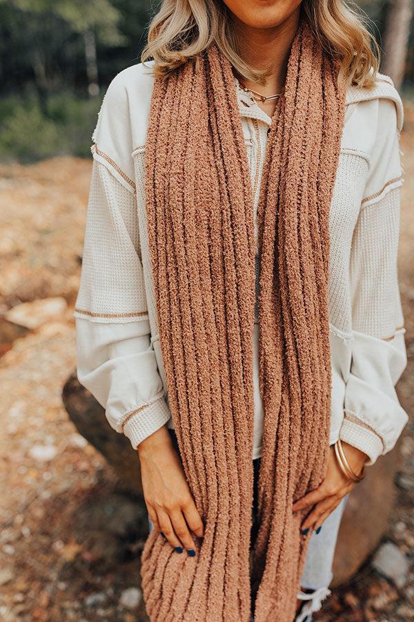 Autumn Treasure Knit Scarf In Iced Latte Product Image