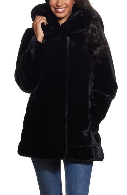 Gallery Hooded Faux Fur Coat Product Image