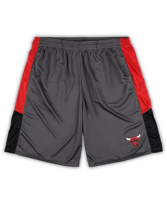 Mens Fanatics Gray Chicago Bulls Big and Tall Shorts Product Image