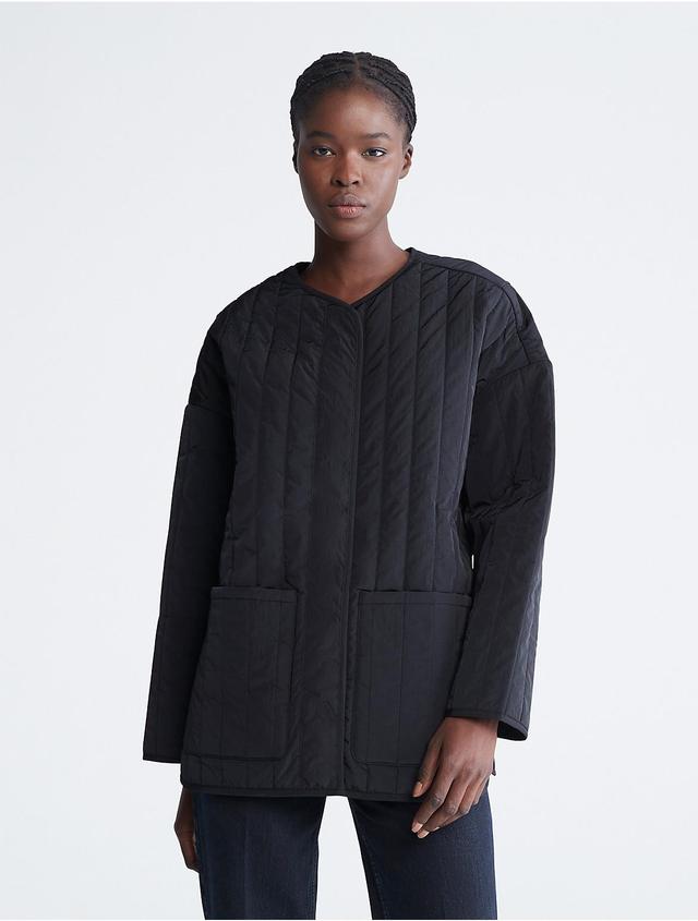 Calvin Klein Women's Quilted Liner Jacket - Black - S Product Image