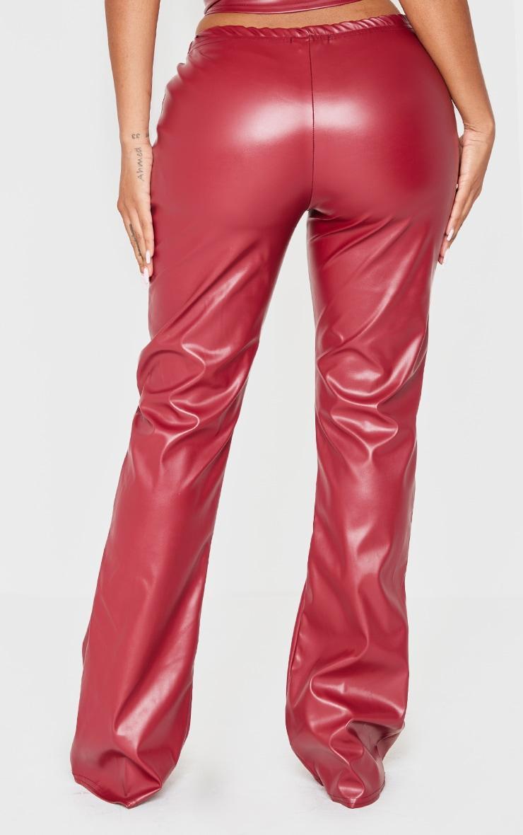 Shape Burgundy Faux Leather Leggings Product Image