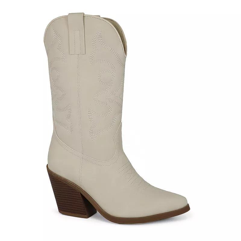 Yoki Candiz Womens Western Boots Ivory Product Image