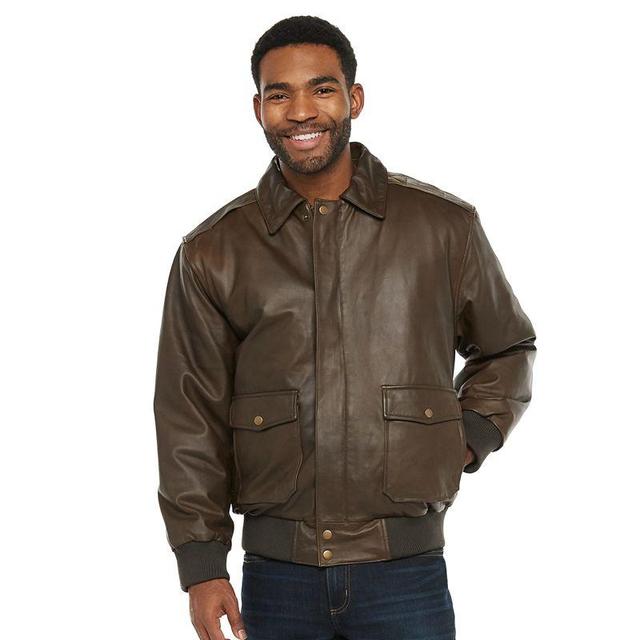 Mens Vintage Leather Distressed Leather Jacket Brown Product Image