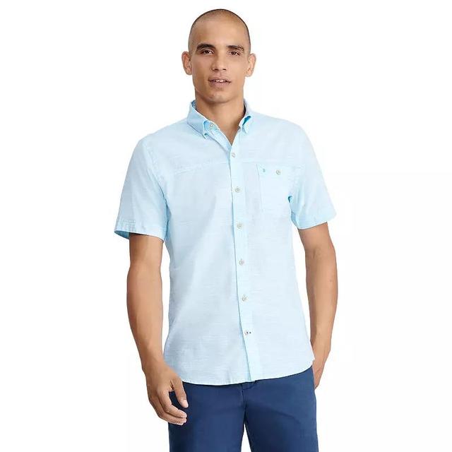 Mens IZOD Saltwater Dockside Chambray Short Sleeve Button-Down Shirt Product Image