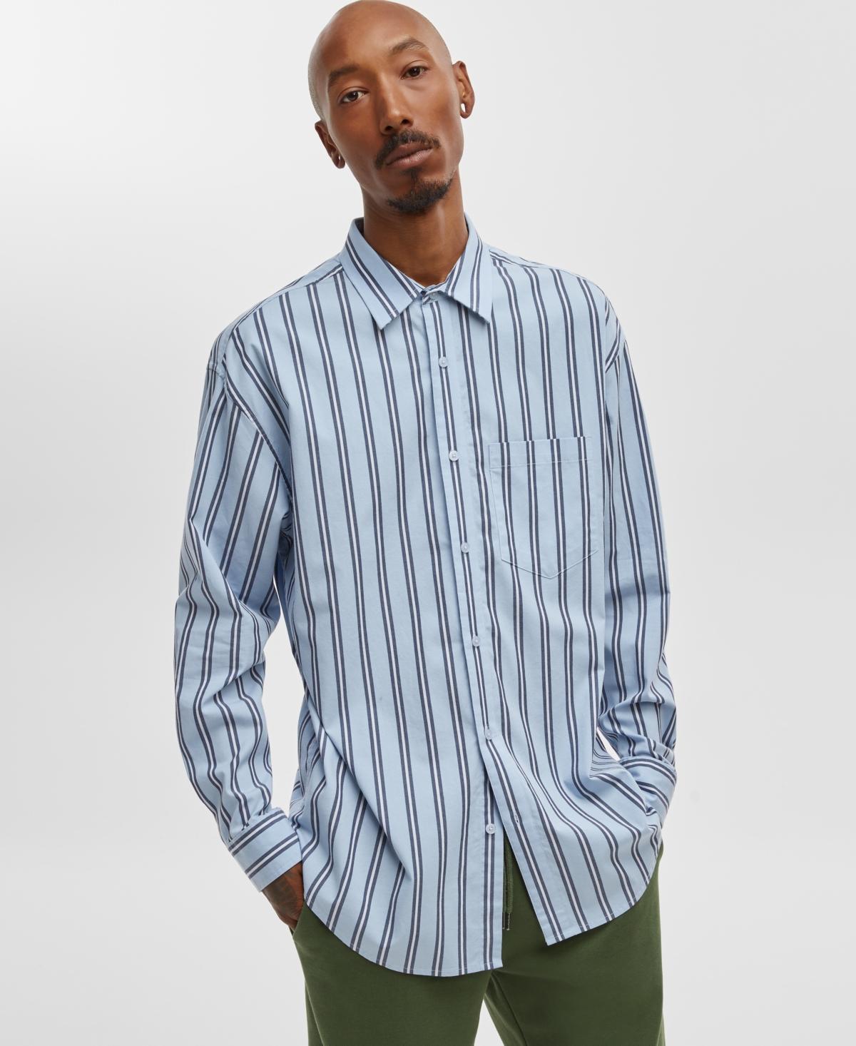 Mode of One Mens Relaxed-Fit Yarn-Dye Stripe Shirt, Created for Macys Product Image