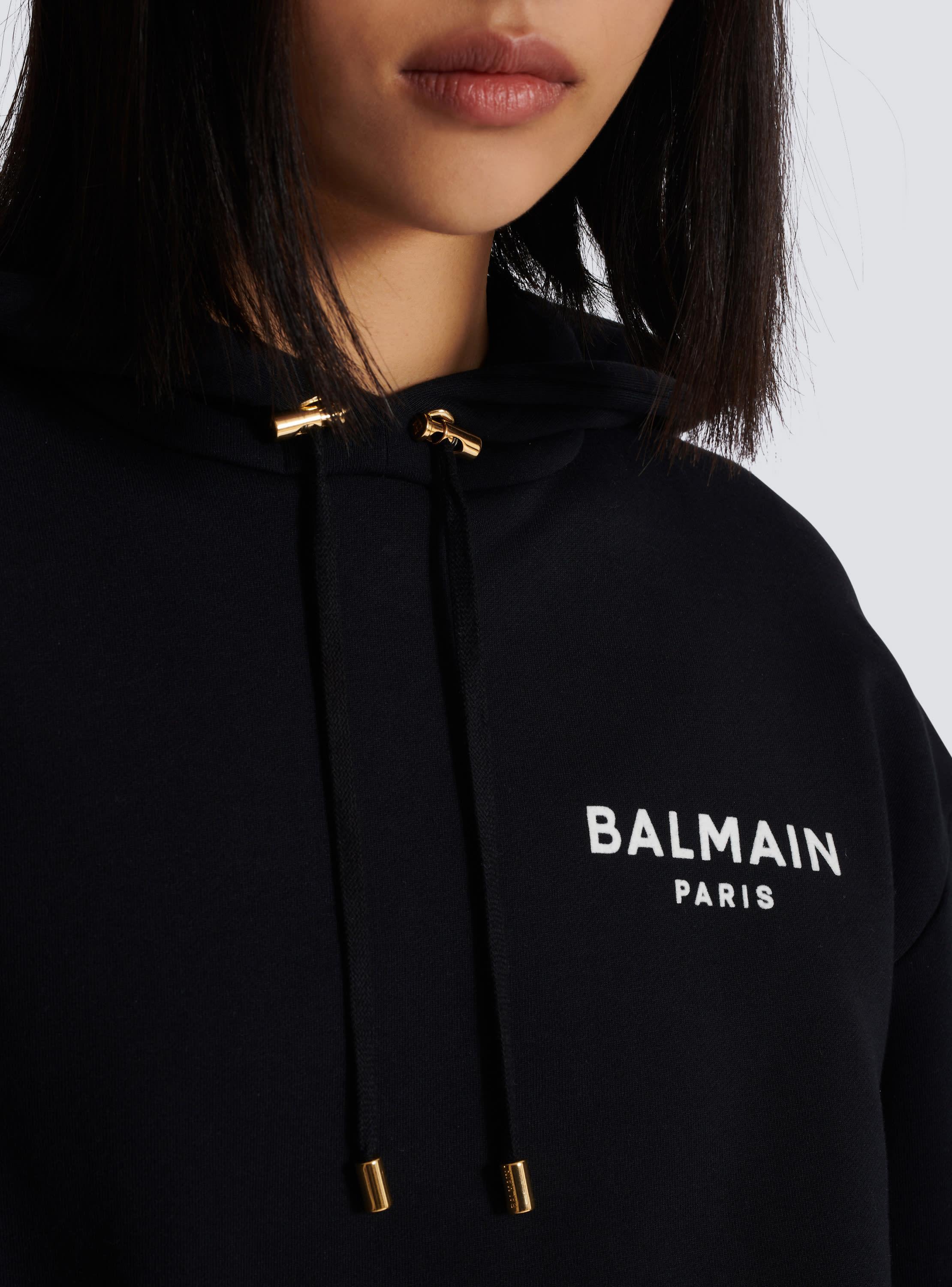 Flocked Balmain Paris hoodie Product Image