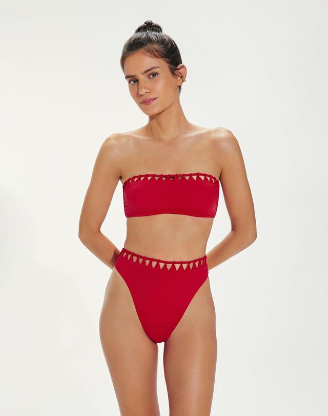 S23 D2 Leeza Hot Pant Bottom - Red Pepper, Size: Brazilian / L Product Image