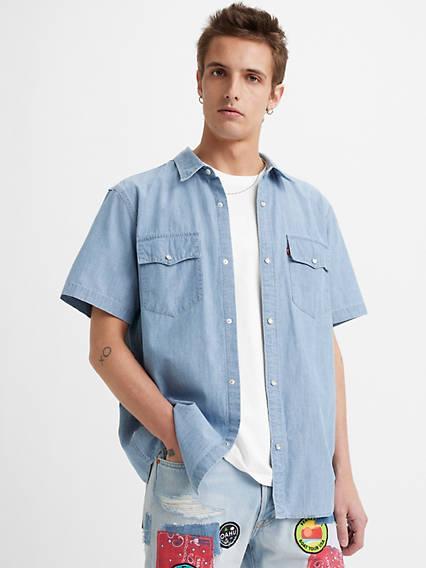 Short Sleeve Relaxed Fit Western Shirt Product Image