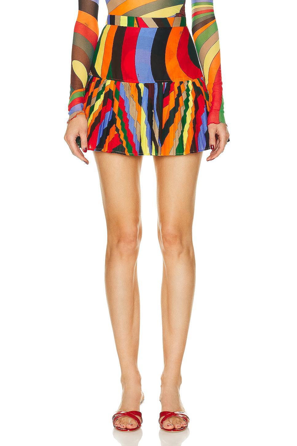 Emilio Pucci Cotton Muslin Skirt in Red Product Image