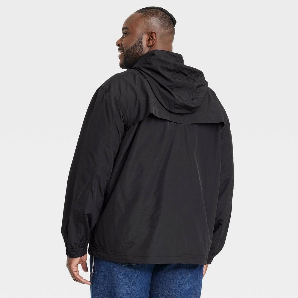 Men's Big & Tall Elevated Rain Coat - Goodfellow & Co™ Black 4XLT Product Image