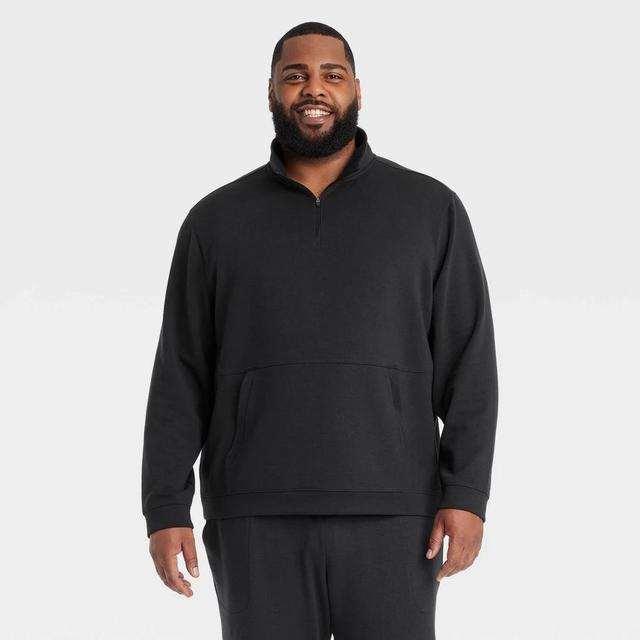 Mens Big Mesh Spacer 1/2 Zip Top - All In Motion Black 2XL Product Image