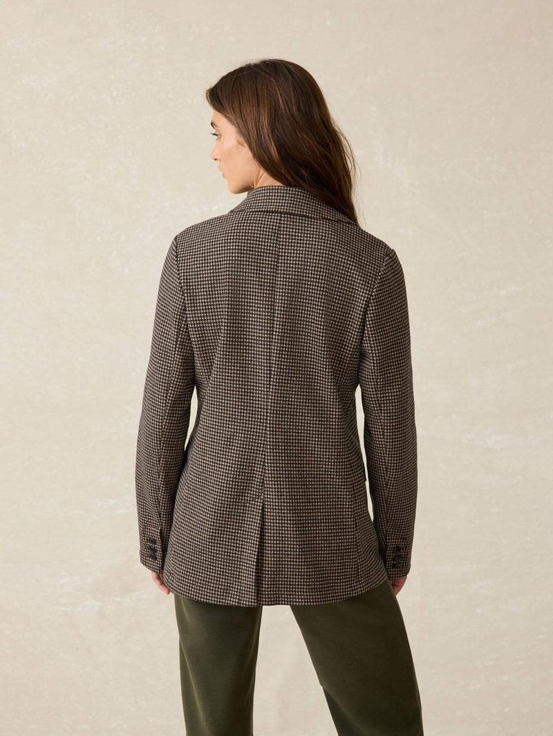 Inlet Knit Tweed Blazer - Mocha Mountain Houndstooth Product Image