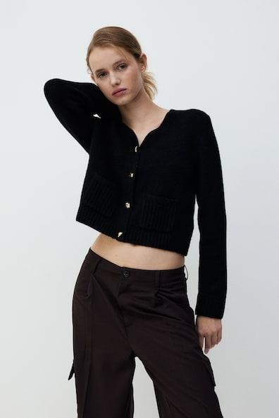 Short Fine-Knit Cardigan Product Image