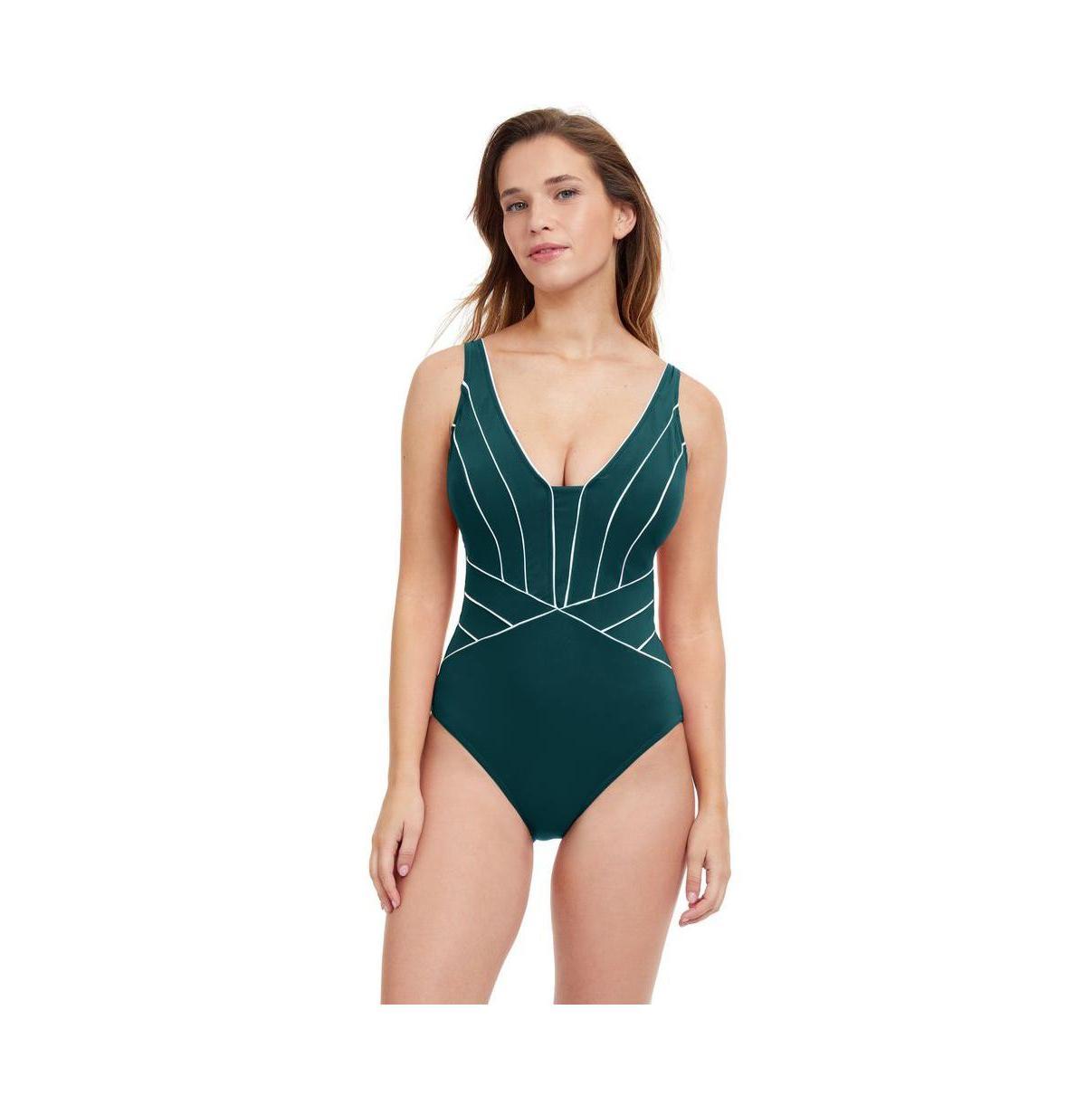 Line Up V-Neck One Piece Swimsuit Product Image