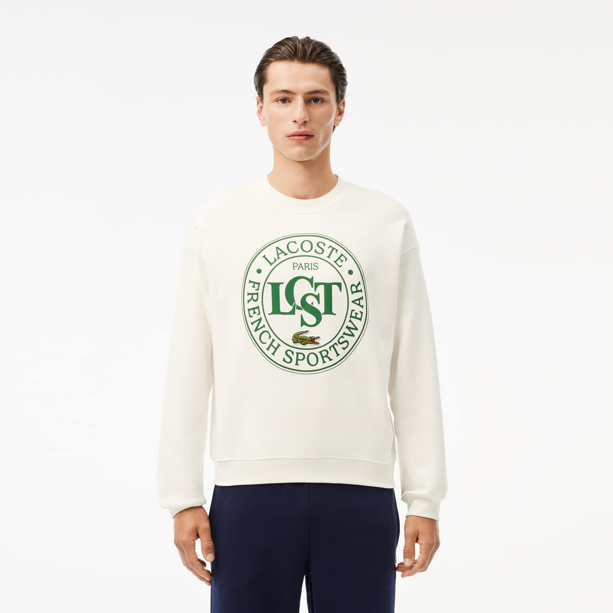 Loose Fit Printed Fleece Sweatshirt Product Image