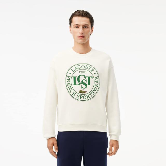 Loose Fit Printed Fleece Sweatshirt Product Image