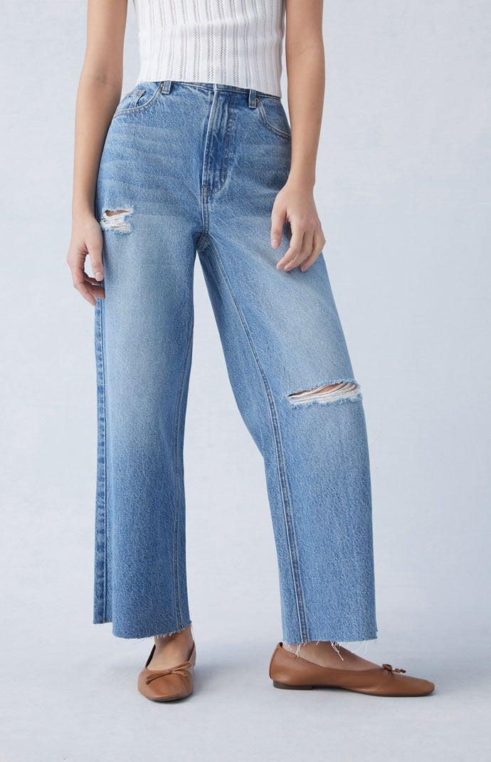 Women's Eco Ripped Cropped Wide Leg Jeans - product image