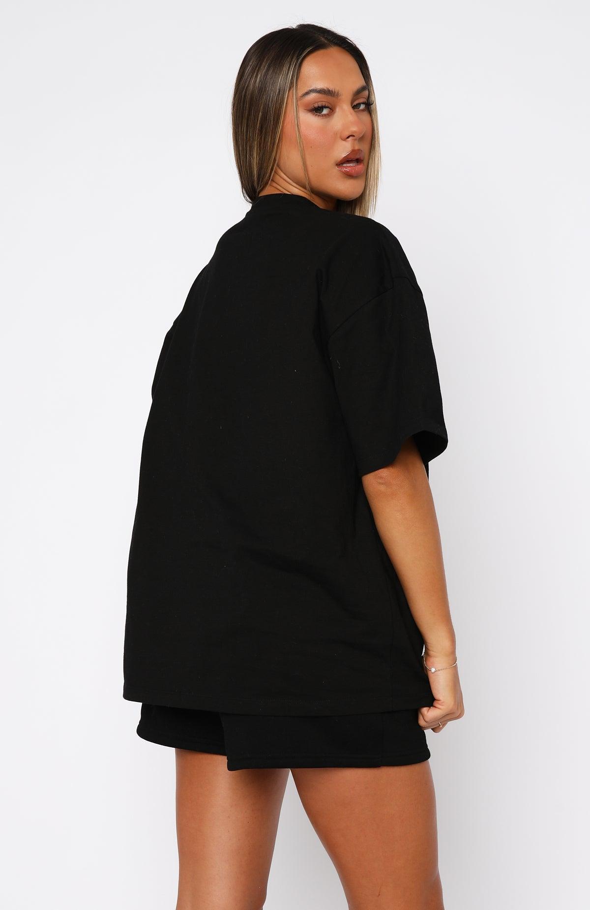 Decade Classics Varsity Oversized Tee Black Product Image